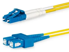 Lanview LC-SC 1m žlutá / Optický patch kabel / Singlemode OS2 / Duplex / UPC / LSZH (LVO231491)