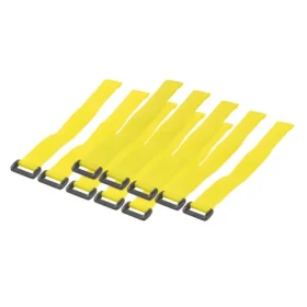 LogiLink Suchý zip na kabely žlutý, 10 ks / Organizátor kabelů / 300 mm / Nylon (KAB0015)