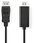Nedis DisplayPort - HDMI černá / Adaptérový kabel / 4K 30Hz / 3 m / poniklované konektory (CCGB37100BK30)