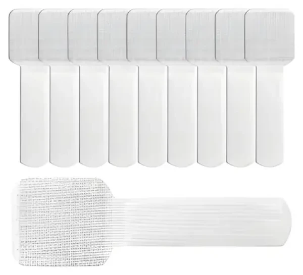 Label The Cable Nástěnný organizér kabelů 10 ks bílá / Držák kabelů / suchý zip / samolepicí (LTC 3120)