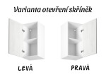Horní prosklená skříňka Linea G30S (P/L) Možnosti: Levá varianta
