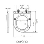 CERANO - WC sedátko Seggio - Slim/SoftClose - UF plast - bílá lesklá - 36x4,2x43 CER-414791