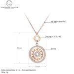Ocelový náhrdelník se zirkony Maceo Gold - chirurgická ocel, Zlatá 40 cm + 5 cm (prodloužení)
