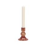 MADAM STOLTZ Skleněný svícen Red 11 cm, červená barva, sklo