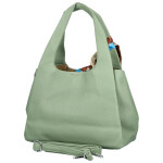 Módní dámská koženková kabelka do ruky Nerilly, modrozelená