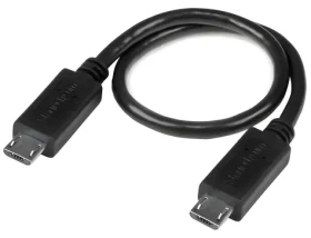 StarTech Micro-USB černá / Kabel / Micro-USB / 20 cm / USB 2.0 (UUUSBOTG8IN)