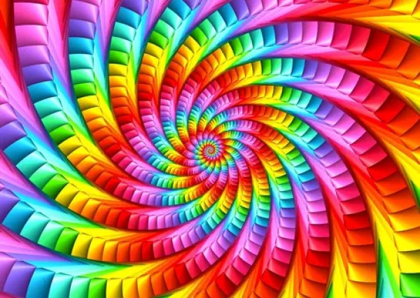ENJOY Puzzle Duhová psychedelická spirála