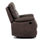 TV a relaxační křeslo s elektrickým ovládáním, potah hnědá látka v dekoru vintage, 1 motor 240V