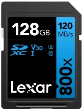 Lexar Professional 800x PRO Memory Card SDXC 128GB / čtení: 120MBps / zápis 45MBps / UHS-I / Class 10 / V30 (LSD0800P128G-BNNNG)