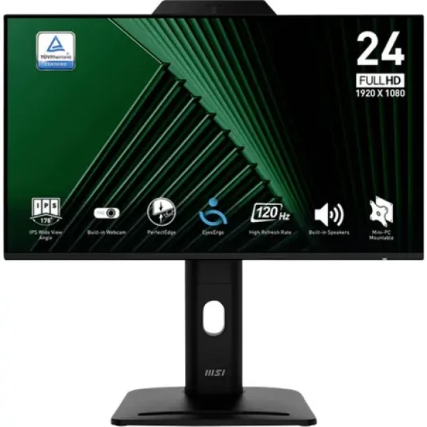 23.8" MSI PRO MP242PMGDE černá / FHD / IPS / 16:9 / 4ms / 1500:1 / 300cd-m2 / HDMI+DP+USB / VESA (9S6-3PD89T-002)