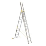 Žebřík AL, trojdílný, 3x12 příček, 8,65m, ALVE FORTE PROFI PLUS 8612