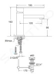 STEINBERG - 160 Umyvadlová baterie s výpustí, růžové zlato 160 1000 RG