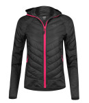 Dámská bunda/mikina ETAPE SIERRA PRO 2.0, černá/růžová (materiál NanoLoft, velikost L)