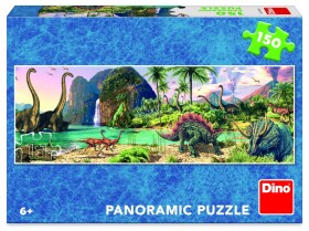 Puzzle Dinosauři u jezera 150 dílků panoramic - Dino