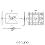 CERANO - Sprchová vanička obdélníková FlexiCut - SMC/minerální kompozit - upravitelná - černá matná - 140x100x3 CER-666118