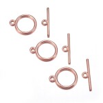 Americké zapínání - růžově zlaté - 15 x 15 x 2 mm - 1 ks