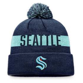 Fanatics Pánská Zimní čepice Seattle Kraken Fundamental Beanie Cuff with Pom