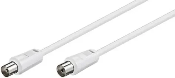 MicroConnect koaxiální kabel M-F 75 Ohm 5m bílá (COAX050W)