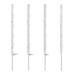 Plastový sloupek pro elektrický ohradník, délka 70 cm, 5 oček, bílá