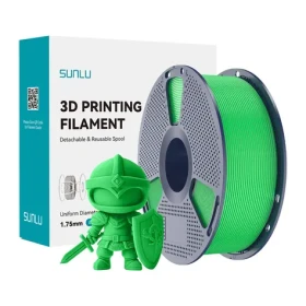 Sunlu PLA+ zelená / Struna pro 3D tiskárnu / PLA+ / 1.75mm / 1kg (PLA+ G)
