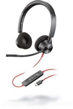 Poly BLACKWIRE 3320 černá / náhlavní souprava / mikrofon / dvě sluchátka / USB-C / ovladač (213935-01)