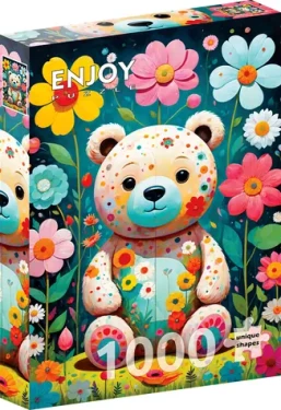 ENJOY Puzzle Květinový medvídek