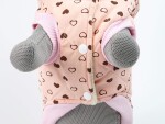Sweet růžová bunda pro psa se srdíčky Barva: Růžová, Délka zad (cm): 25, Obvod hrudníku: 40 - 44 cm