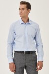 ALTINYILDIZ CLASSICS Men's Light Blue Slim Fit Slim Fit Classic Collar Cotton Shirt