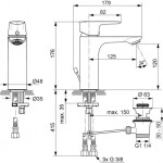 IDEAL STANDARD - Connect Air Umyvadlová baterie Grande s výpustí, chrom A7054AA