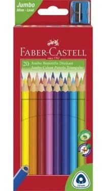 Faber-Castell Jumbo / Pastelky šestihranné / 20 ks / + ořezávátko (116520)