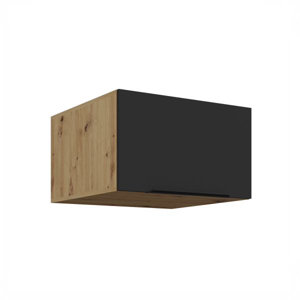 Horní skříňka Aria 60 NAGU-36 1F Barva korpusu: Dub artisan, Barva dvířek: BL - Black AFM
