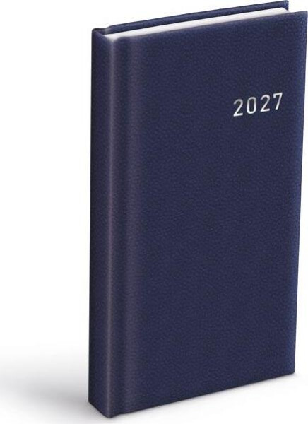 Diář 2027 D802 PVC tmavě modrý 90x170mm