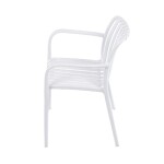Židle jídelní, stohovatelná, bílý plast