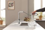 GROHE - Blue Pure Dřezová baterie Minta s filtrační funkcí a výsuvnou koncovkou, chrom 30590000