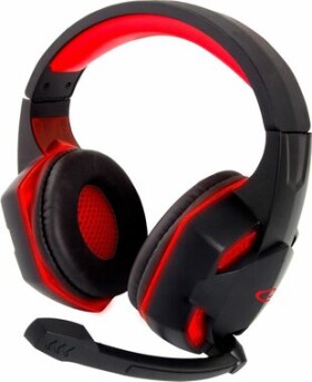 Esperanza EGH400 Blackbird herní sluchátka s mikrofonem černo-červená / drátová / ovládání hlasitosti (GAMESPSLU0009)