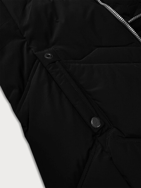 Černá dámská zimní plus size bunda s kapucí S'west (B8300-1) odstíny černé 50