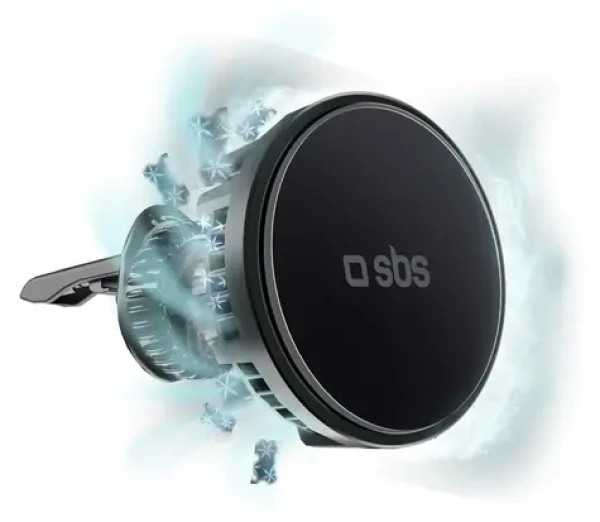 SBS Frozen Mag černá / Držák do auta / MagSafe / chlazení / 15W bezdrátové nabíjení (TESUPFANWIR15W)