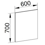Mereo Zrcadlo 60x70x2 cm CN692