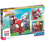Puzzle 144 dílků Spidey a jeho úžasní přátelé 3x48