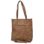 Trendy dámská koženková kabelka na rameno Gladys, hnědá