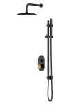 CERSANIT - Set B261 podomítkový set INVERTO s vanovou/ sprchovou baterií, černá + zlatá páčka S952-006