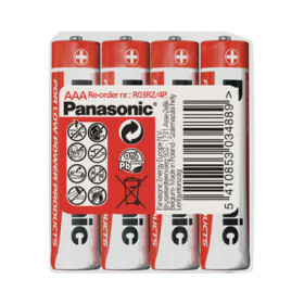 Panasonic R03RZ/4P AAA 4ks / mikrotužková zinkouhlíková baterie / 1.5V / AAA (PZS001)