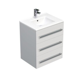 Koupelnová skříňka s umyvadlem SAT Cube Way 60x76,5x46 cm bílá lesk CUBE46603BIMOD CUBE46603BIMOD