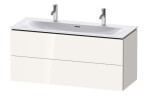 DURAVIT - L-Cube Umyvadlová skříňka 55x122x48 cm, 2 zásuvky, lesklá bílá LC630902222
