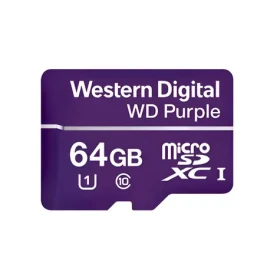 WD Purple MicroSDXC 64 GB / Paměťová karta / UHS-I U1 / Class 10 / R: 80 MB/s / W: 50 MB/s (0109-266)