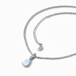Royal Fashion stříbrný náhrdelník GU-DR24306N-SILVER-MOONSTONE-TOPAZ