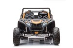 Mamido Elektrické autíčko Buggy UTV čtyřmístné 24V pěnová EVA kola zlatá