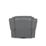TV a relaxační křeslo, manuální polohování, potah šedá látka v dekoru kůže