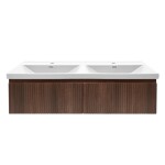 Koupelnová skříňka s umyvadlem SAT Evolution 118x30x44,8 cm ořech Aida mat SATEVO120NAU5 SATEVO120NAU5