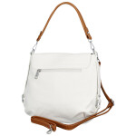 Trendy dámská koženková crossbody kabelka Naiara, bílá